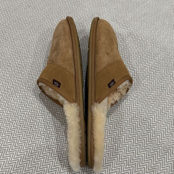 UGG Tan Shearling Lined Slippers Size 12 main image 4